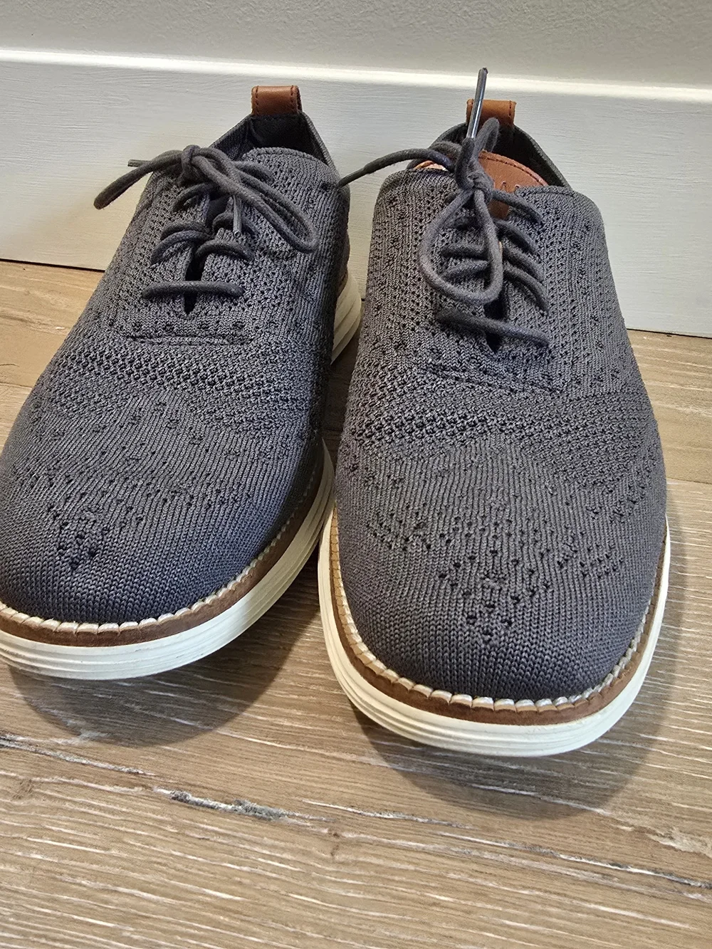 Cole Haan Original Grand Stitchlite Wingtip Oxford Gray Magnet Size 8 NWT